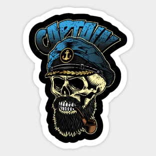 Captain Sailor Man Skull Sticker